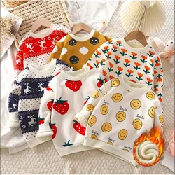 2024 New Autumn Winter Baby Boy Girl Knitted Sweater Warm Cartoon Children's Sweater Fashion Long Sleeves Baby Christmas Clothes