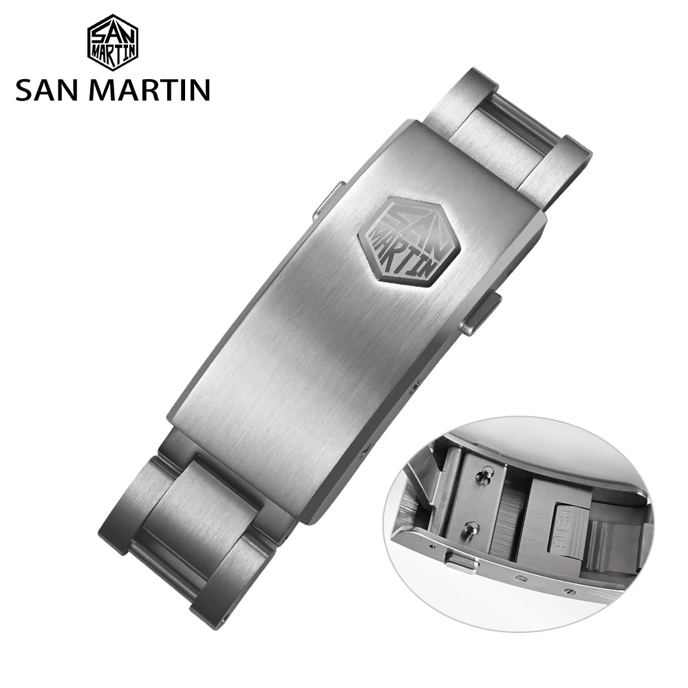 

San Martin Fly Adjustable Clasp Replaceable Watch Parts Bracelet Clasp For 16mm Specified Model Buckle Folding Clasp