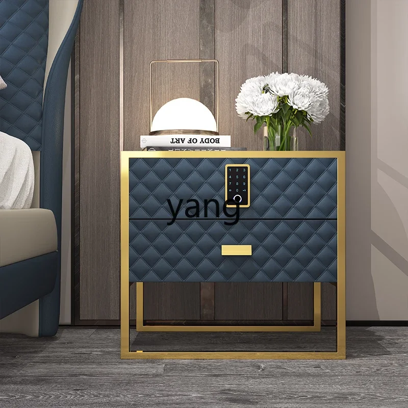 LH  light luxury smart fingerprint password lock bedside table simple modern bedroom bedside table
