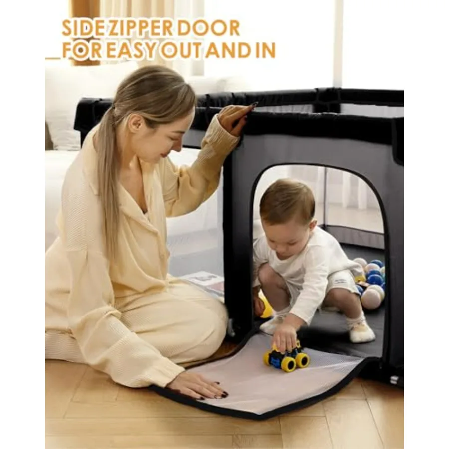 Box per bambini extra large da 71 x 59 per neonati e bambini piccoli Centro attività sicuro con recinzione morbida per giochi Cortile di sicurezza per interni Facile da A