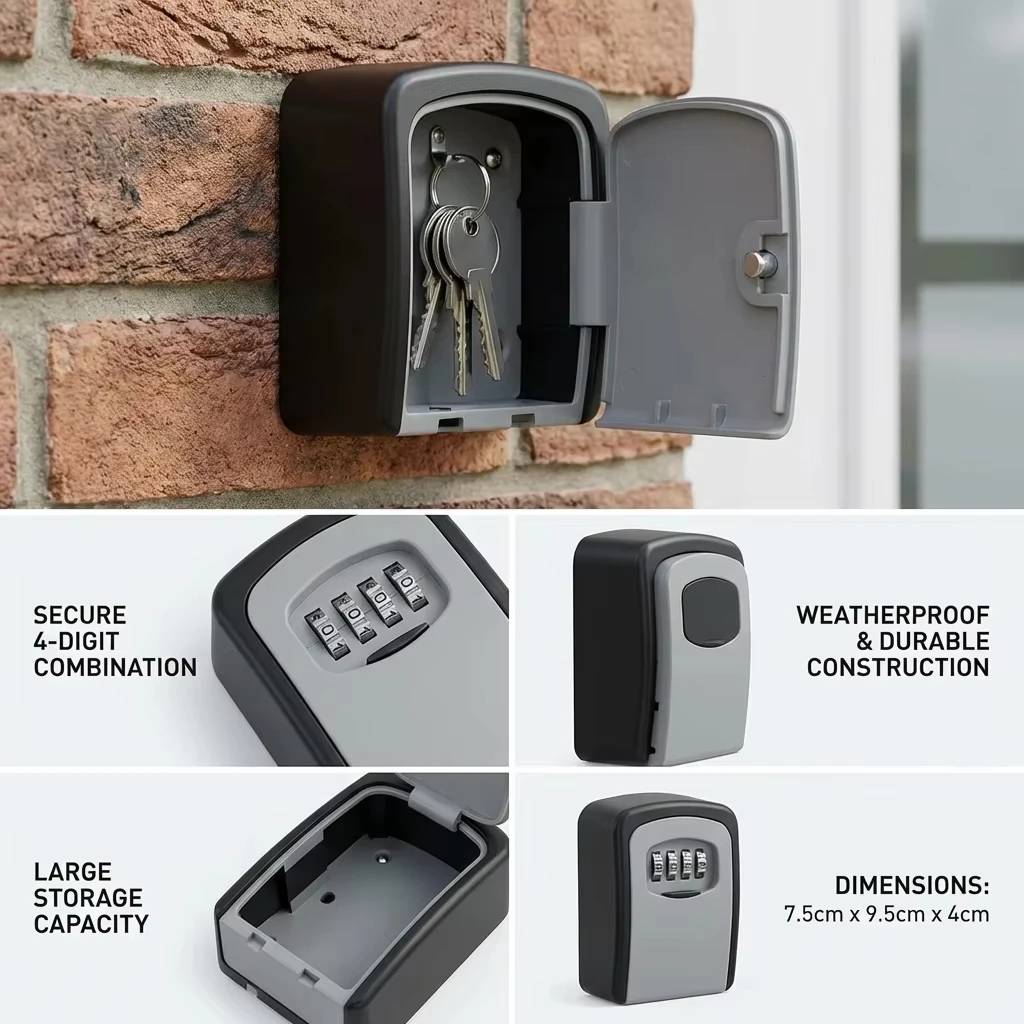 Wandmontage sleutelkluis met 4 - Lockbox Key Secure recensie en prijs