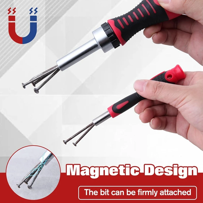 ABAE-65PCS Ratcheting Screwdriver Bits & Socket Set, Multi Screwdriver Tool Screwdriver Bit Set With Ratchet Handles