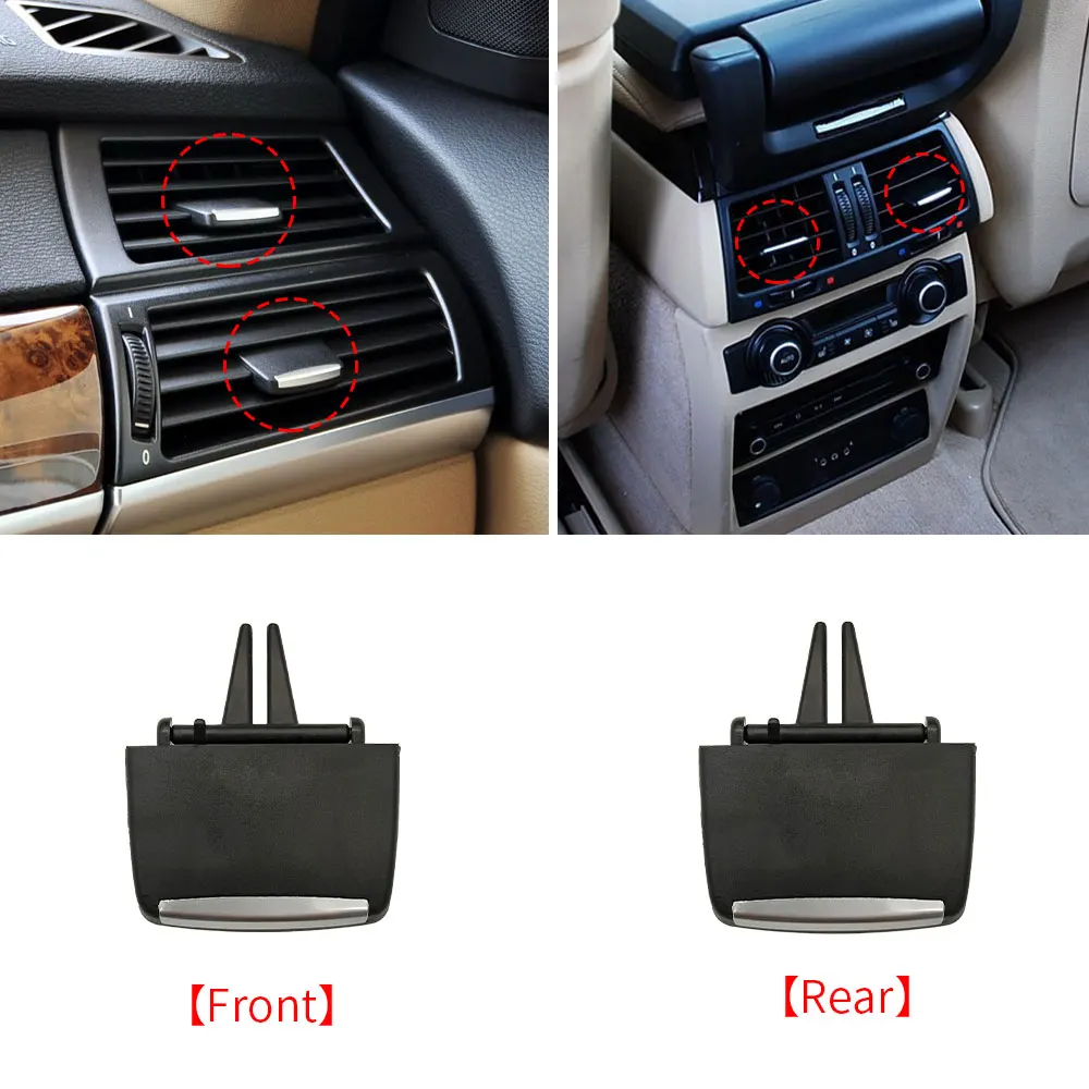 For BMW E70 E71 E72 Car Air Conditioning Vent Toggle Loutlet Card Clip Wind Direction Plectrum Accessory For BMW X5 X6 2007-2013