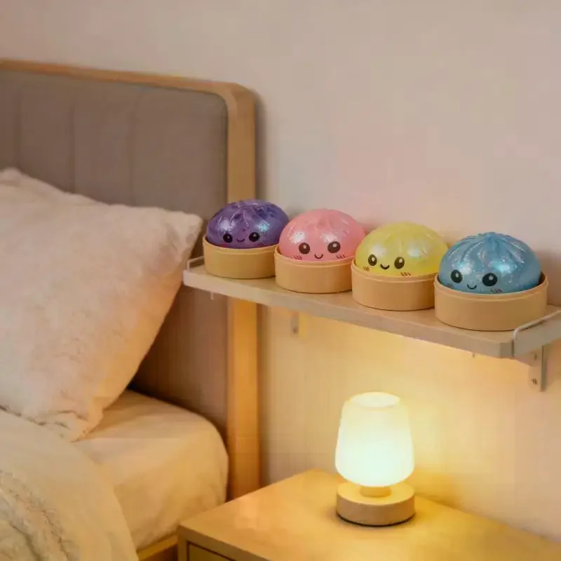 Oversized Rainbow Dumpling Squishies Soft Slow Rebound Sensory Squeeze Toy Relief Anxiety Fidget Stress Ball For ADHD Autism