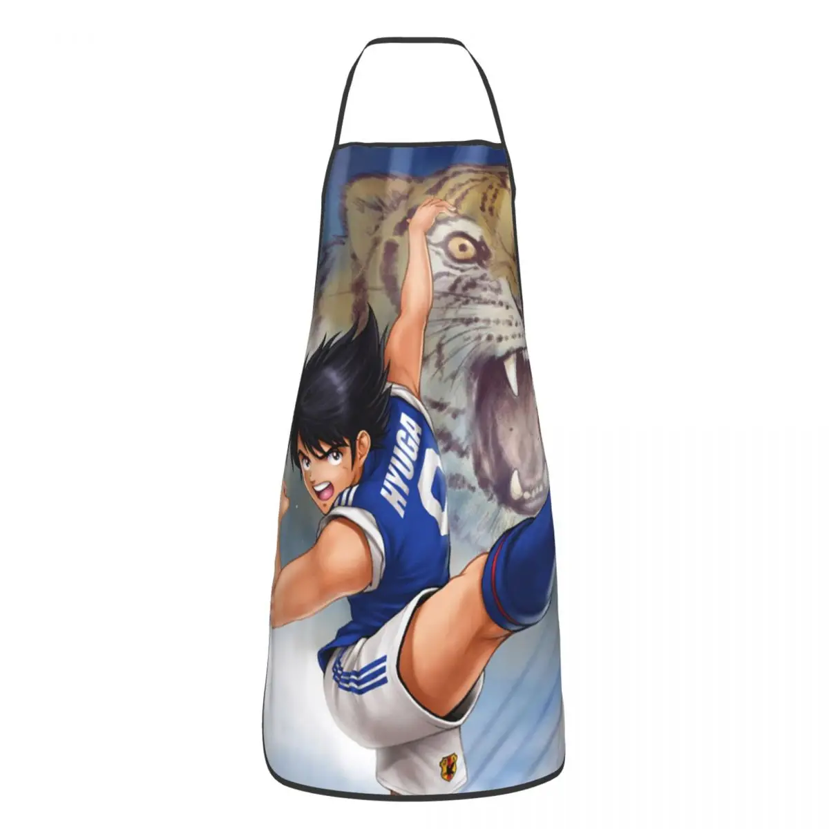 Unisex Captain Tsubasa Manga Kitchen Chef Cooking Baking Apron Men Women Cool Kojiro Hyuga Shoot Tablier Cuisine for Gardening