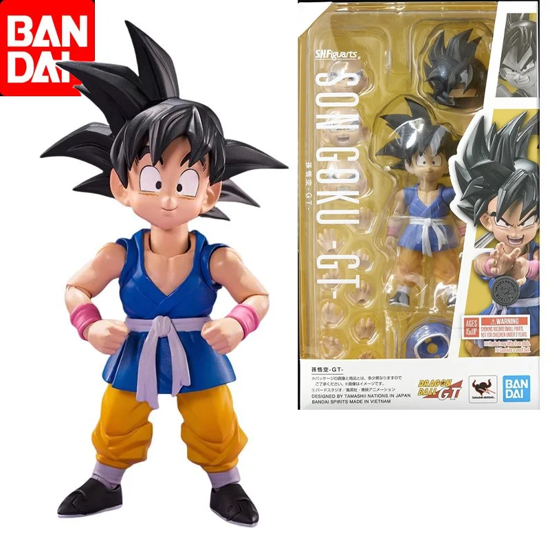 

Фигурка SHF Dragon Ball Gt Son Gokuu из аниме, оригинальная экшн-фигурка для мальчиков и девочек, детский подарок на день рождения, коллекционная игрушка, Bandai