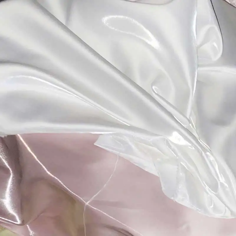 Glitter crystal silk satin smooth dress satin silk waterlight wedding dress liquid metal hard structured fabric design fabric