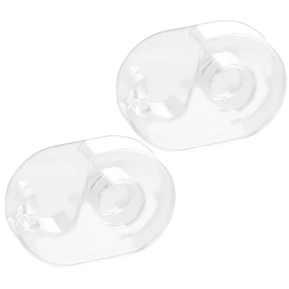 2 Pcs Small Tape Holder Office Labels Stickers Dispenser Plastic Cover Professional