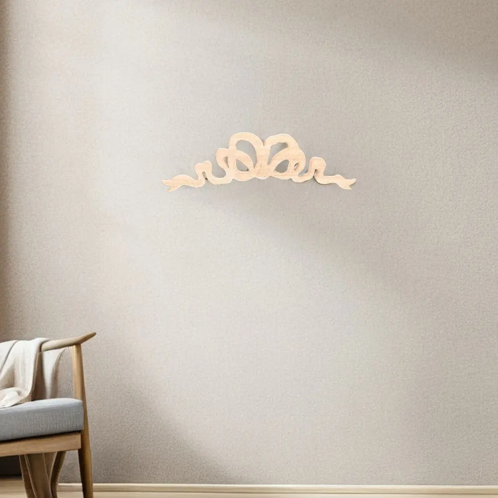 Apliques de tallado de madera sin pintar, elegantes apliques decorativos para muebles, puertas, armarios, decoración del hogar de estilo europeo, 2 uds.