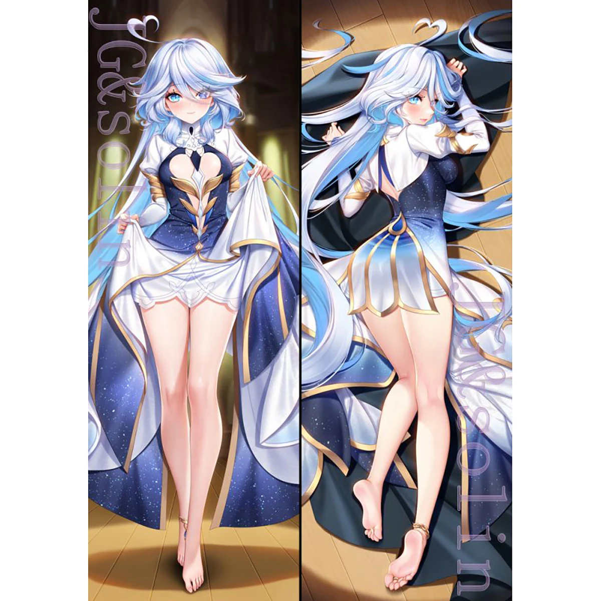 

Genshin Impact Anime Accessories Genshin Pillow Case Furina Focalors Dakimakura Hugging Body Pillowcase Otaku Gifts