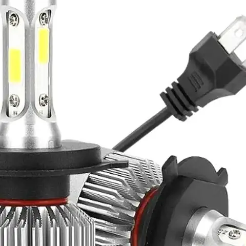 1Pc Car Bright H4 H7 H1 H3 LED Front Fogs Lights Lamps Beads 8000Lm COB Chips With Cooling Fan Longer Lifespan