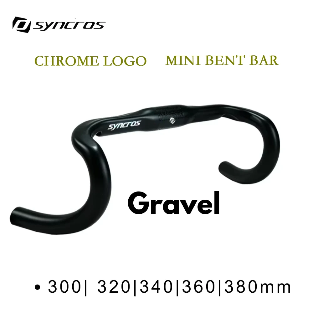 Syncros Chrome Logo Carbon Mini Bar Road Gravel Handlebar 31.8mm for 15° Flare 70/115mm Reach/Drop