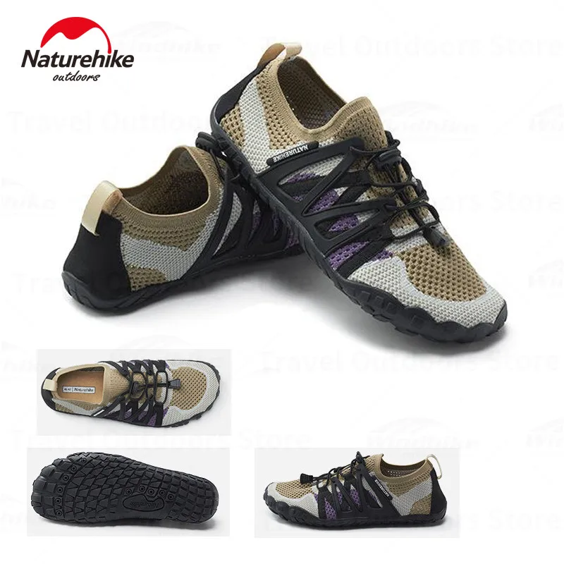 Naturehike Unisex Beach Water Shoes 390g Outdoor Amphibious Sports Shoes Quick-Drying Drainage Nonslip Swimming Upstream Shoes