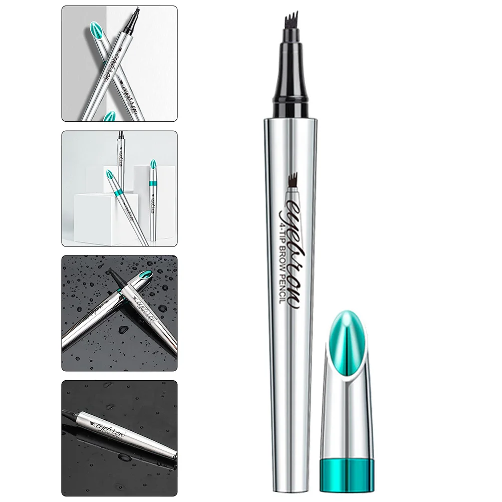 

4-Fork Waterproof Eyebrow Pen Sweat Proof Brow Pencil Natural Look Makeup Tool Gift Four-Fork Eyebrow Pen Female Gift