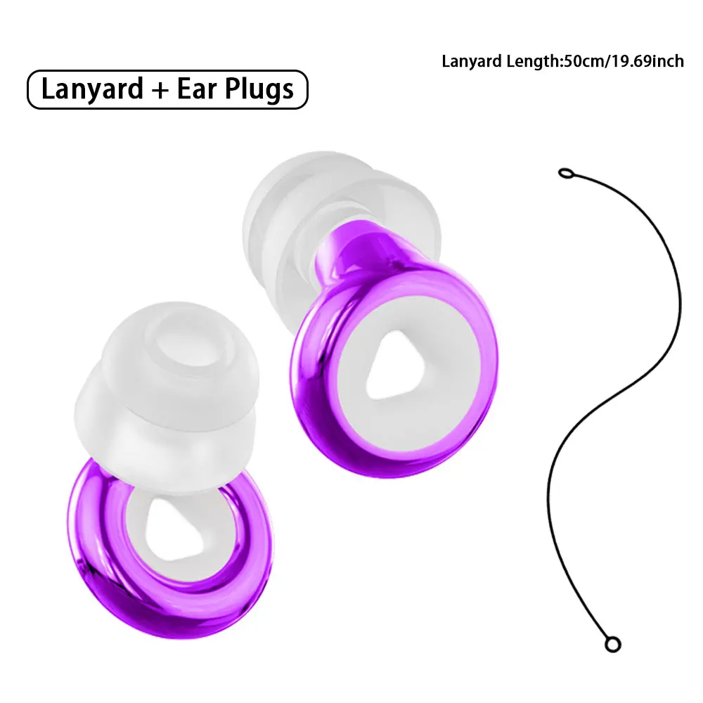 Multi‑Scene Double‑layer Silicone Earplugs, Anti‑Noise Washable Ear Inserts for Swimming, Camping and Office Working Hours