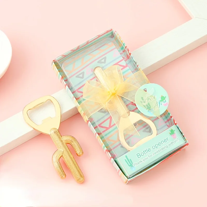 1p AlloyPackageBottle Opener Funny Gifts Cactus Shape Beer Openers Tools Creative Wedding Favors for Guest Bar DecorationGadgets