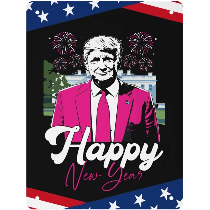 Trump Capodanno 2025 Nuovo Presidente Retro Logo Camera da letto Bar Club Decorazione della parete Foglio di ferro Pittura 30x20x2 cm