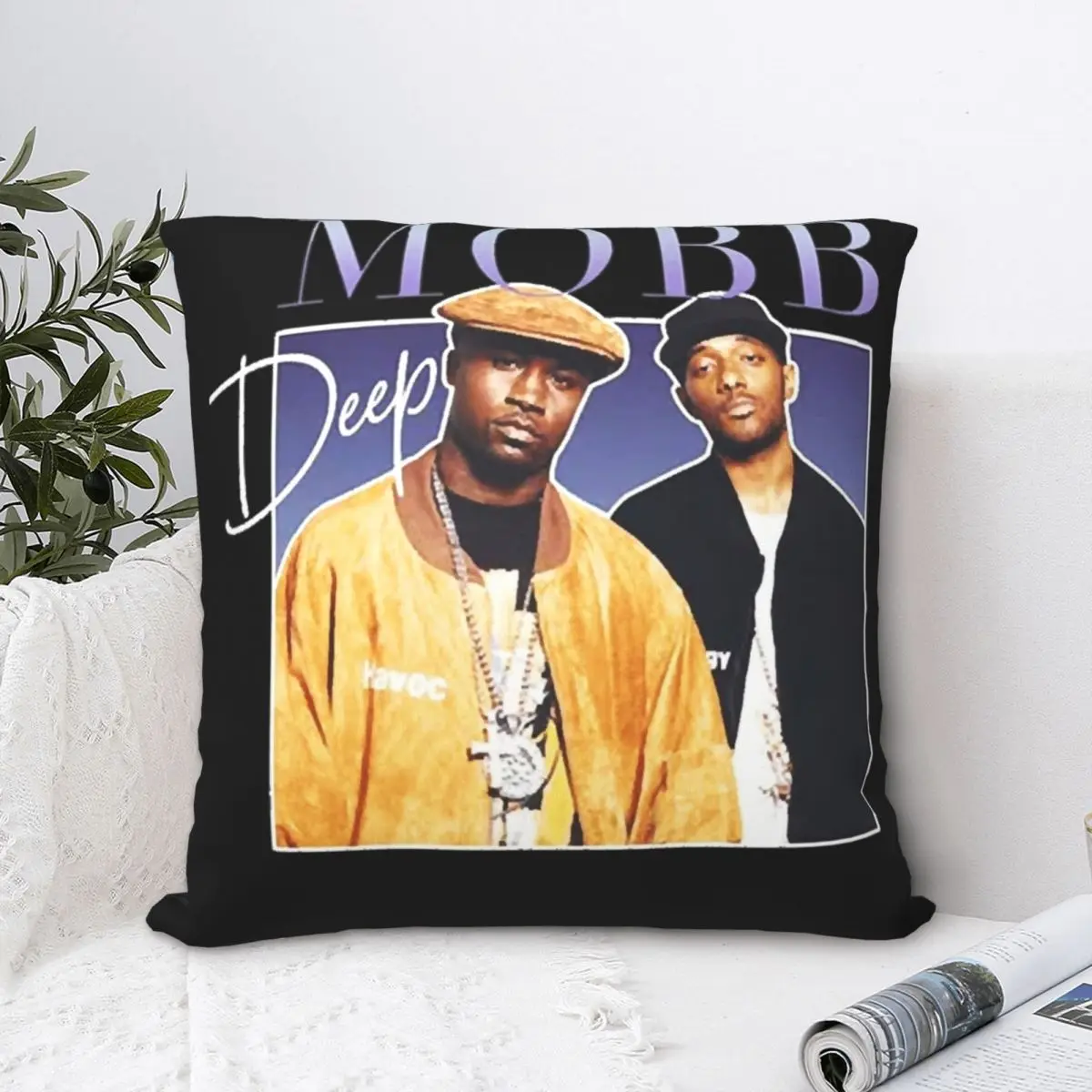 

Mobb Deep, Hip Hop Duo Square Pillowcase Polyester Pillow Cover Velvet Cushion Zip Decorative Comfort Throw Pillow For Home Sofa