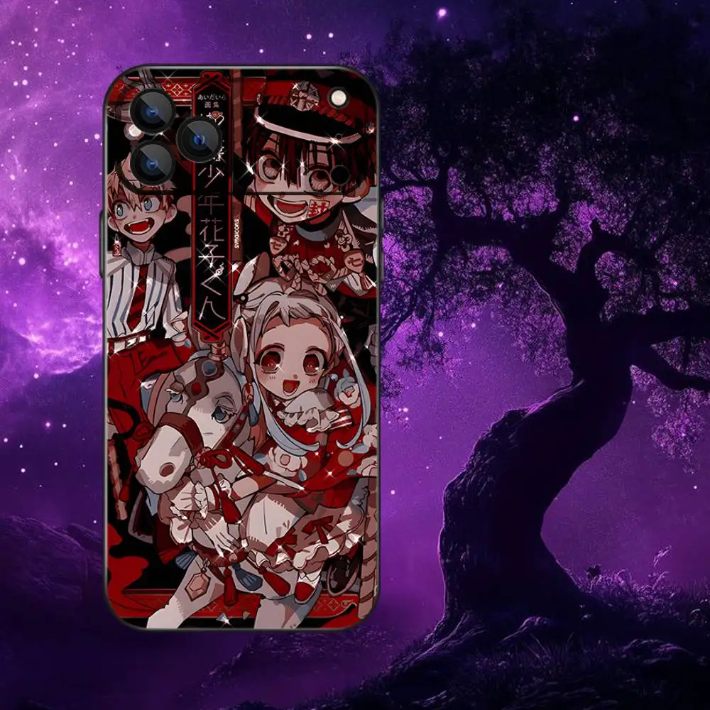 حافظة هاتف B-Bound H-Hanako Kun TBHK لهاتف iPhone 17,16,15,14,13,12,Pro,Max,Plus,E,SE4,Air,Mini Black Soft Box