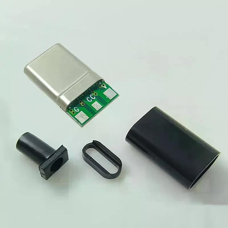 2/10 Sets PD 3Wire Charging Head 3Pin Male Type C Laptop Connector 3Solder Joint CC Pin CTOC5 With Capacitor Notebook Adapter