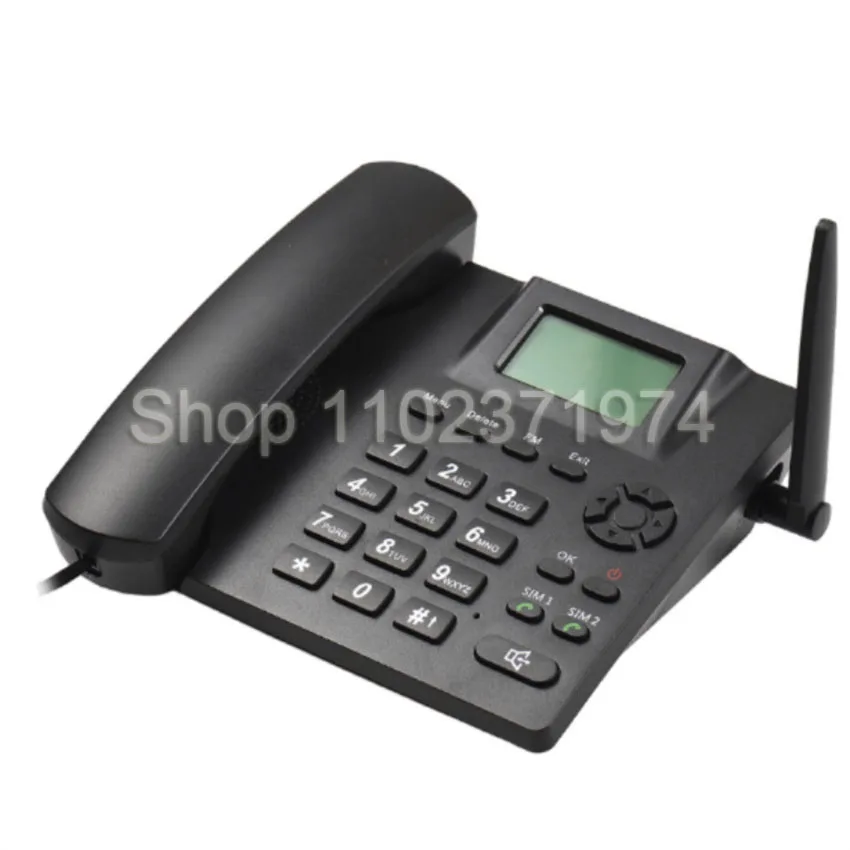 Fixed Wireless Landline Phone Desktop Telephone Support GSM 850/900/1800/1900MHZ Dual SIM Card 2G Cordless Phone with Antenna