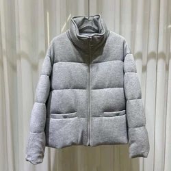 Women's Winter Down Jacket Short Cashmere Down Coat Winter Coat Female Goose Puffer Jacket Luxury High Quality