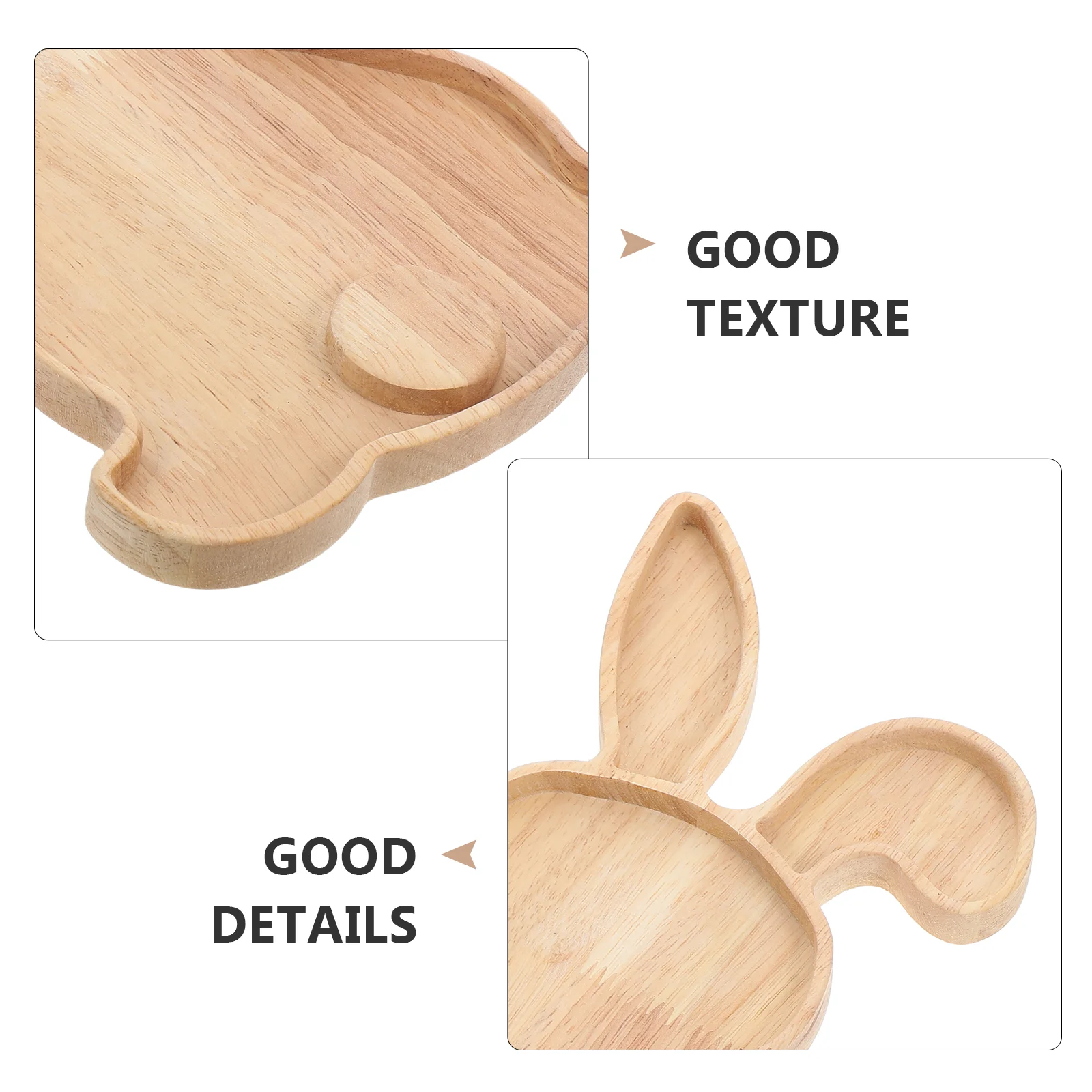 Baby Toys Rabbit Tray Happy Birthday Stickers for Card Making Dessert Serving Wood Dish Cheese Travel Fruit