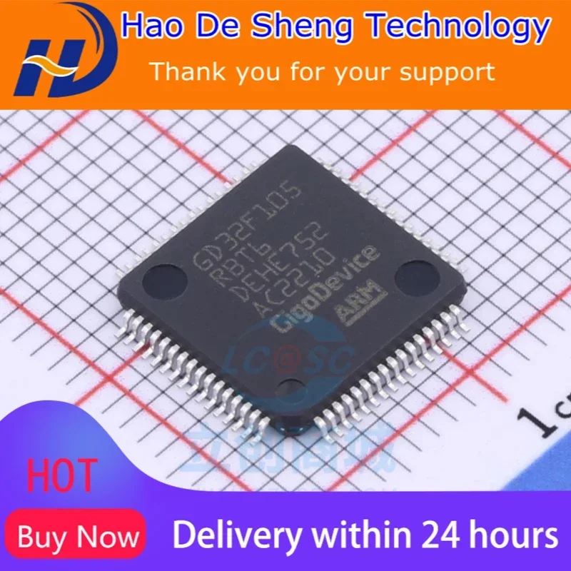 10PCS/LOT GD32F105RBT6 LQFP64 New Original In Stock