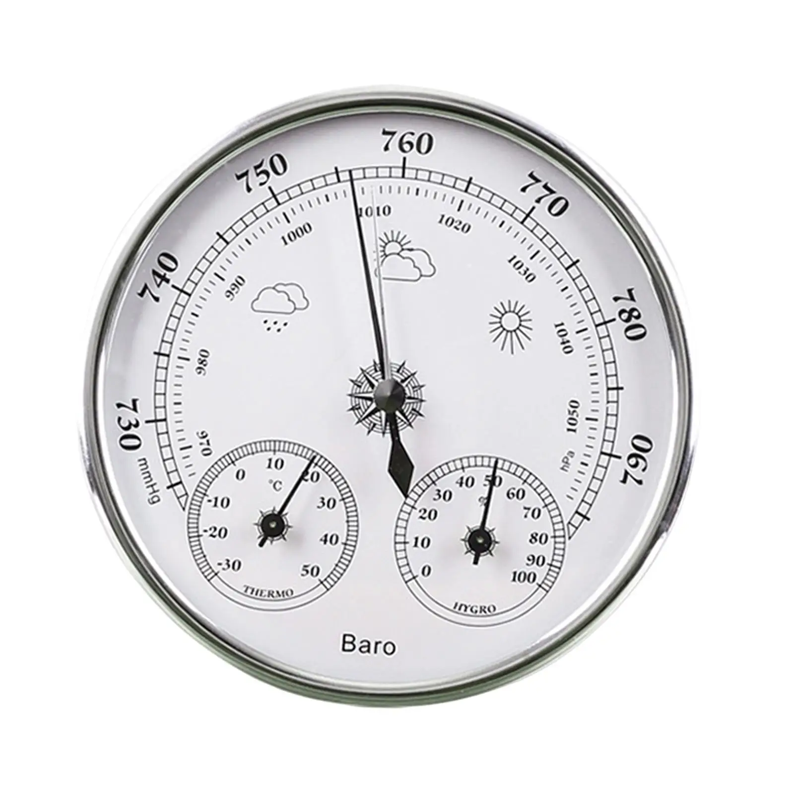 Accurate Analog Barometer Thermometer Hygrometer 3 in 1 Weather Station Wall Mounted for Storage Room Basement Greenhouse Use