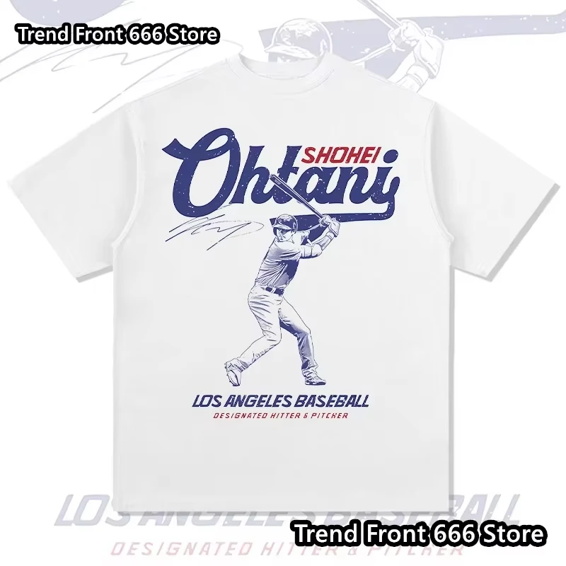 Breathable Top Adult Crewneck Casual TShirt Shohei Ohtani Cotton T Shirt Baseball Star High Street T-shirt