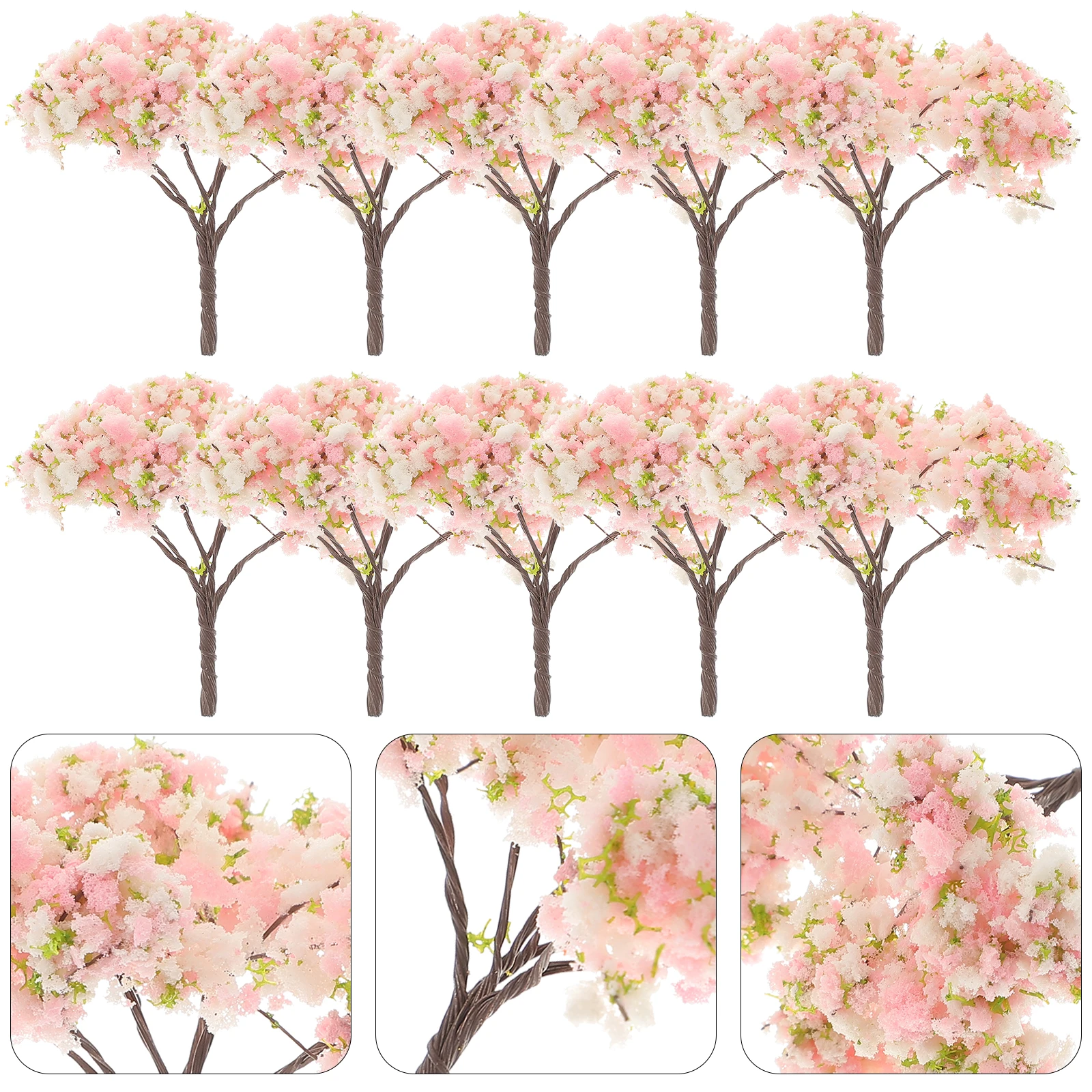 

10pcs Artificial Cherry Blossom Cherry Blossom Artificial Plants Decor Faux Plants Home Office Bedroom Balcony