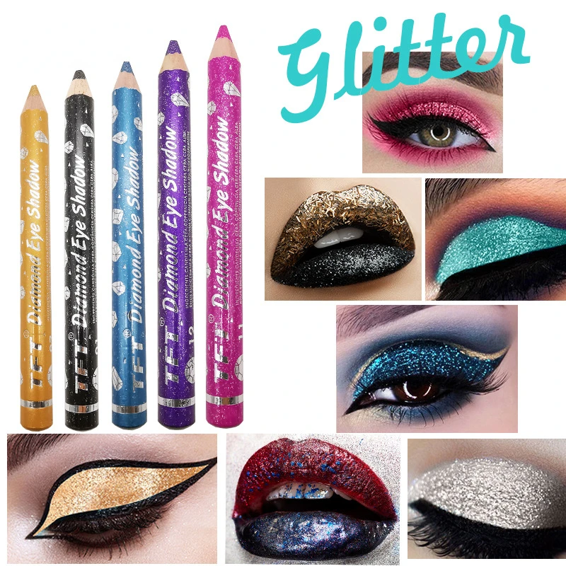 Perlglanz Lidschatten Eyeliner Bleistift Pailletten Lidschatten Make-Up Pigment Liegen Seidenraupe Lidschatten Stift Wasserdicht Glitter Großhandel