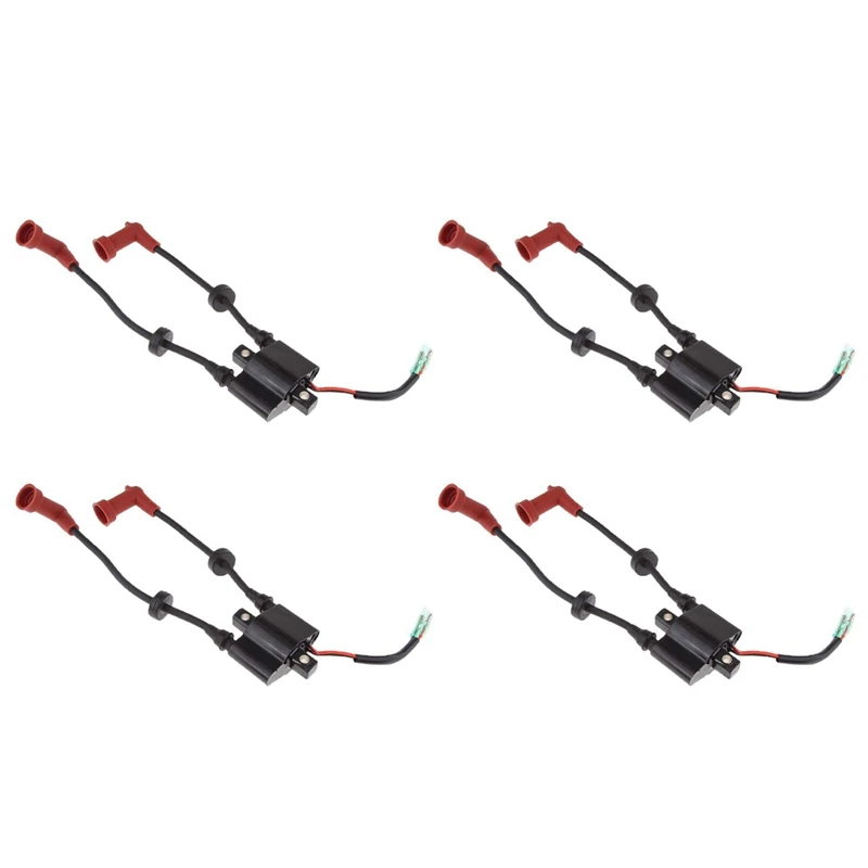 

4X Marine Outboard Ignition Coil Assy For Yamaha F9.9 13.5 15 20 25HP 40HP Replace 6F5-85570-10, 6F5-85570-11 Motors