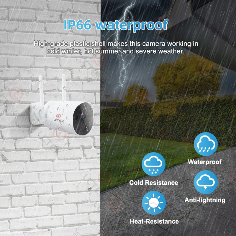 LCLCTEK 4CH 3MP NVR كاميرا تعمل بالطاقة الشمسية CCTV Kit مع نظام Cctv اللاسلكي WIFI #2