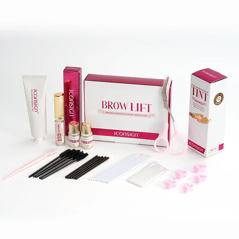 ICONSIGN-Brow Lift Kit e Cílios, Sobrancelha Dye Tint Combo, Sobrancelha Perm, Sobrancelha Dye, Creme De Tatuagem, Ferramentas De Maquiagem Dos