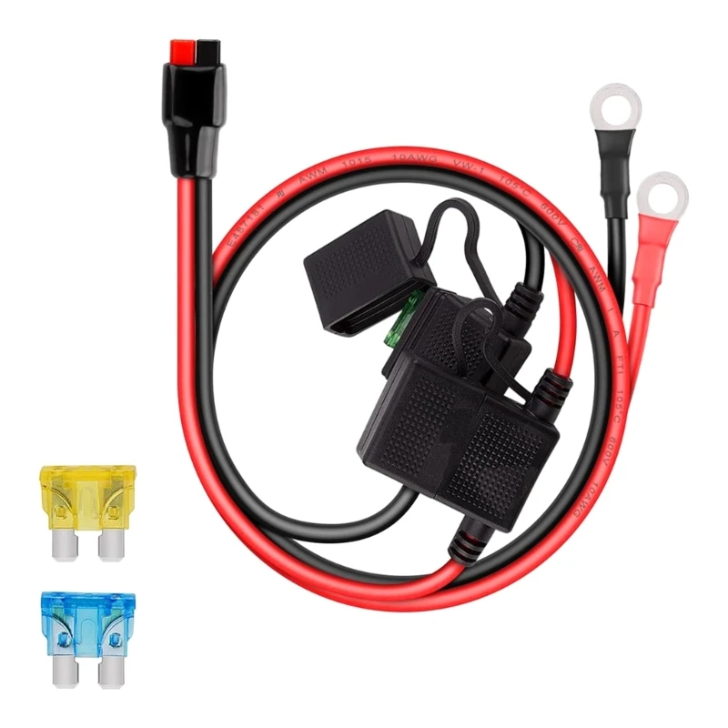 

Q39F ORing Terminal to Battery Connector Cable 10AWG 45A Connector & Terminal Rings