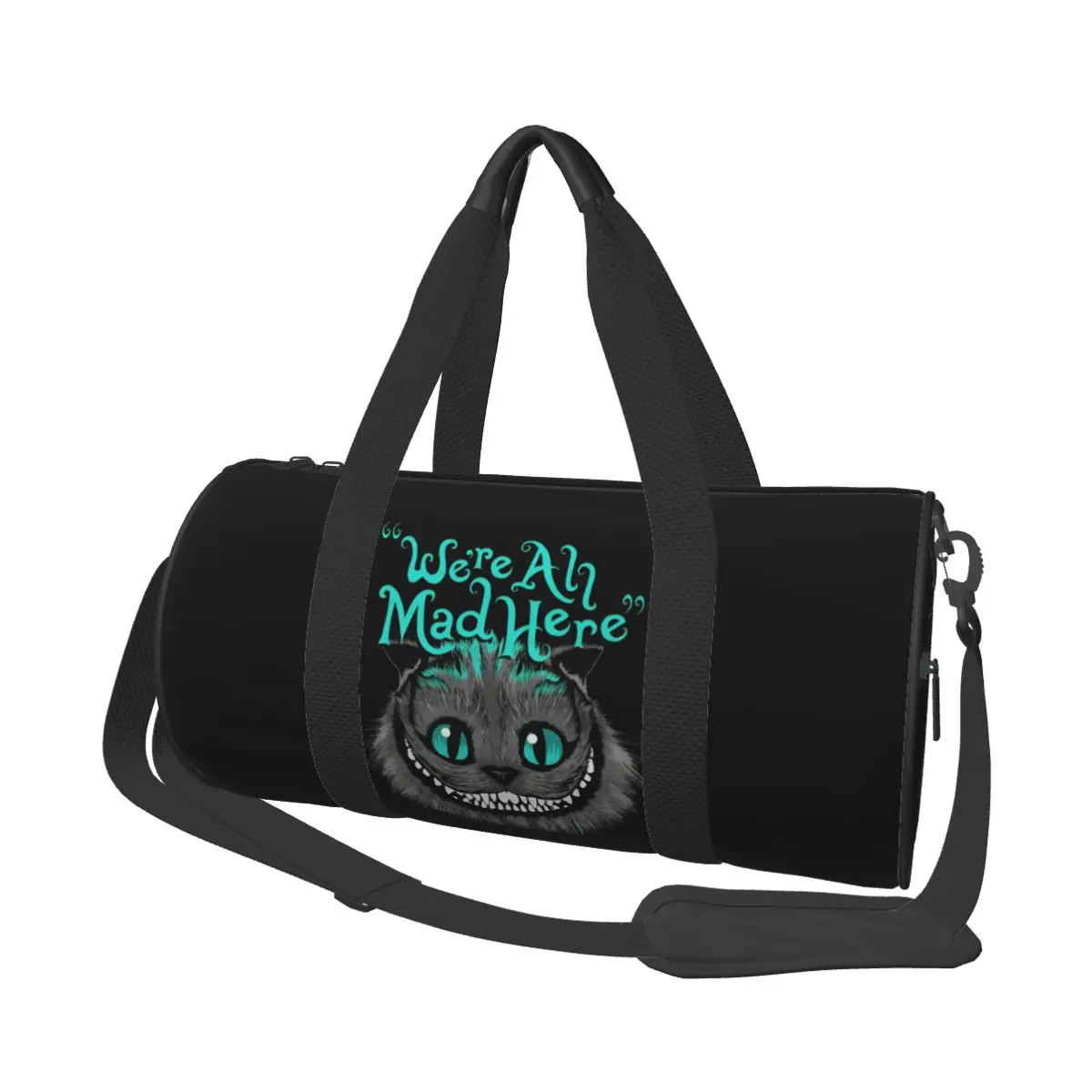 

Custom Large Cheshire Cat Tote Bag Women Mysterious And Cute Shoulder Shopper Gym Beach Travel Bag