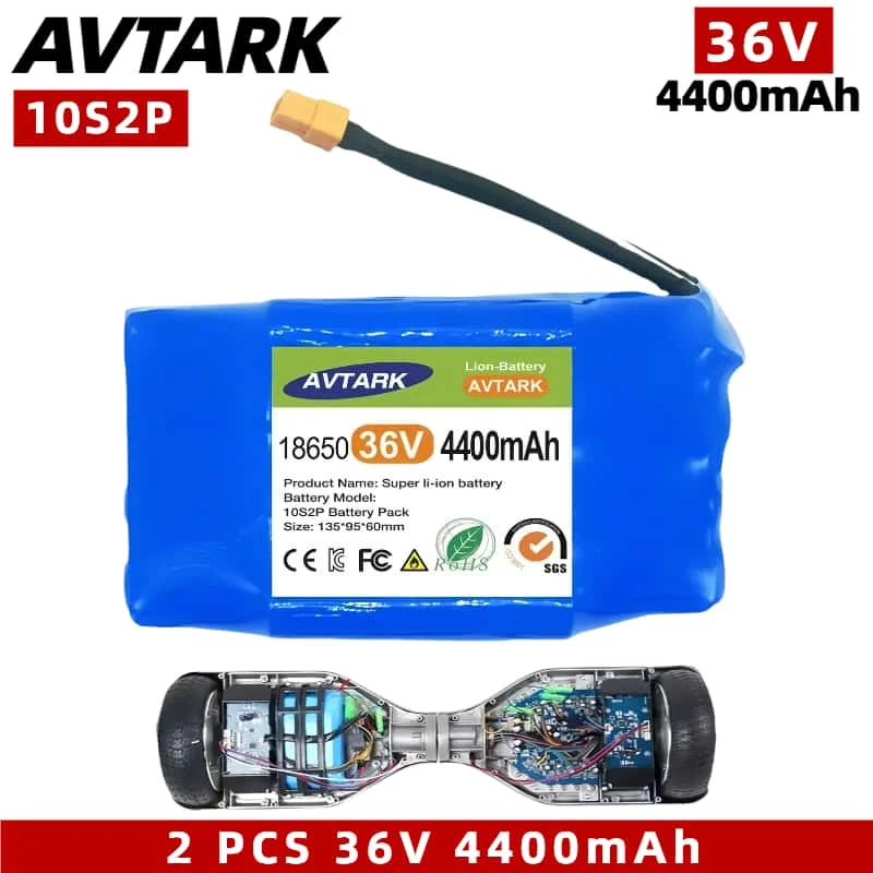 

36V High-quality Battery 12Ah 10s2p Rechargeable Lithium-ion Battery for Electric Self-balancing Scooter,HoverBoard and Unicycle