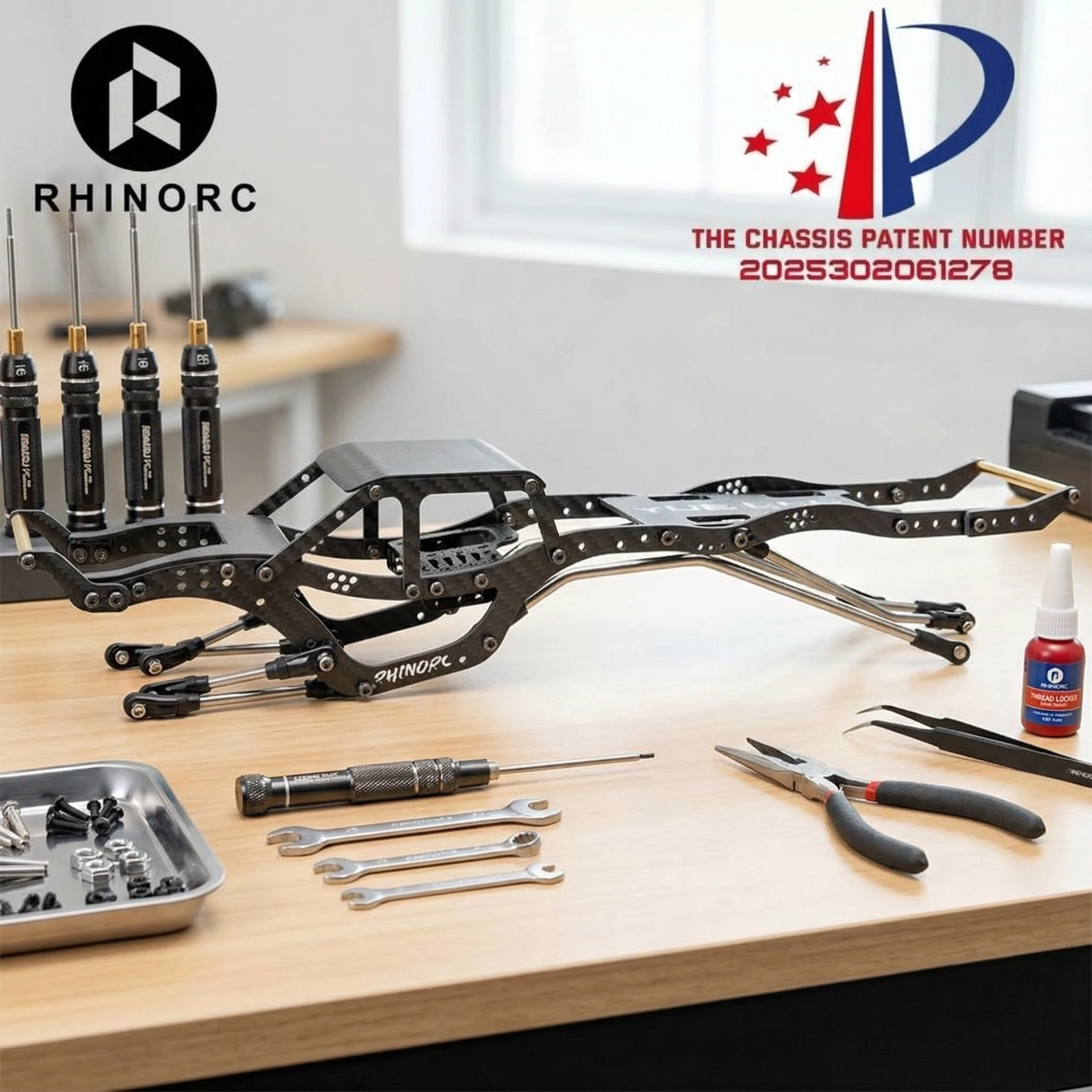 

RhinoRC YUE LCG V2 Sporty Crawler Frame Chassis Full Kit,With Capra Axles Driver Shaft Gear Box for 1/10 RC Crawler Car