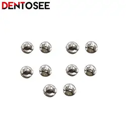 10Pcs/pack Dental Orthodontic Mesh Lingual Buttons Bottom Perforated Connection Tongue Side Buckle Dental Consumables