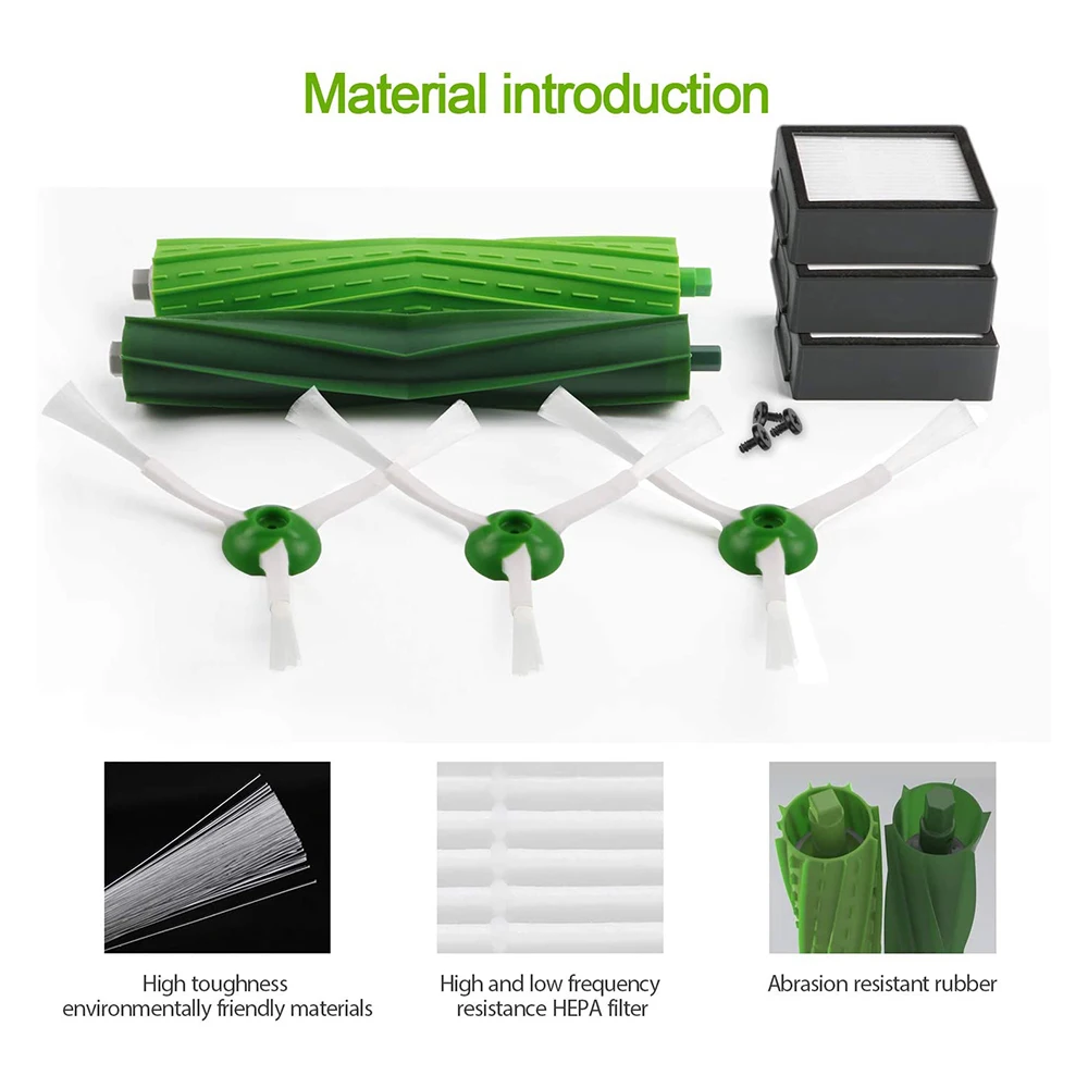 Spazzole a rullo di Ricambio di Ricambio per iRobot Roomba i7 i7 +/i7 Più E5 E6 Aspirapolvere Spazzola Laterale Filtro dirt Smaltimento Borse