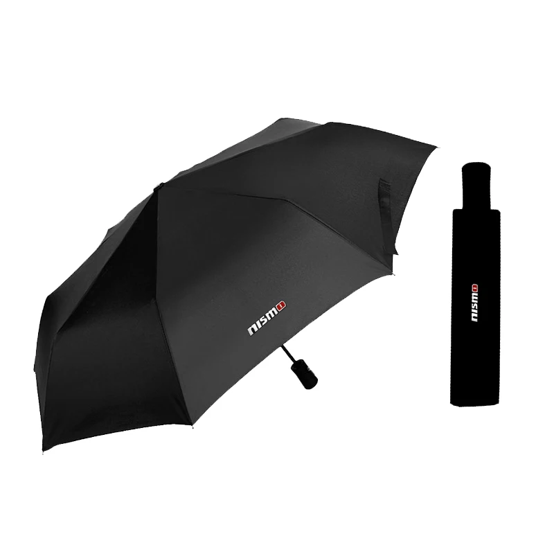 For Nissan Nismo GTR 370Z  Wheel Center Caps Tiida Windproof Rain Fully Automatic Compact 3 Folding Umbrella Car Goods Stickers