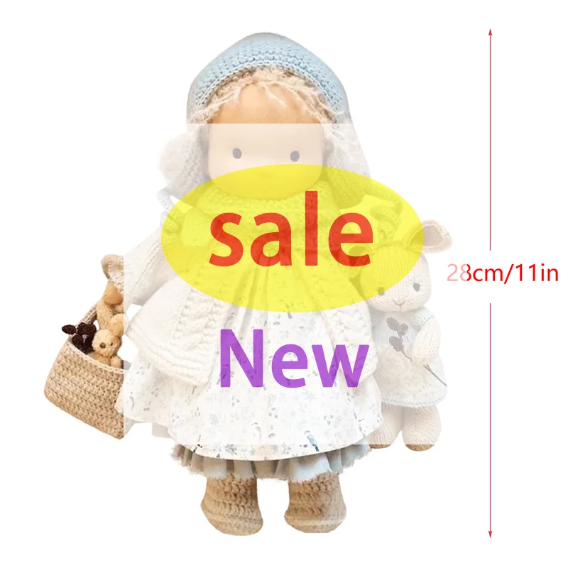 

TH 1pc Mini Cute Enamel Doll Waldorf Doll Handmade Mini Dress Up Dolls Kawaii Soft Stuffed Plush Toys Girl Kids Birthday Gift