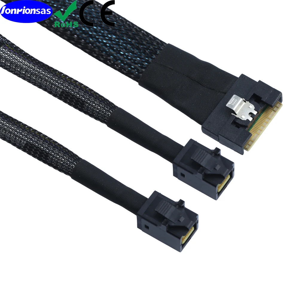 Lonrionsas # All Inclusive Anti SFF-8654แทรกเฉียง8i 74Pin PCI-E ultraport Slimline 4.0เพื่อ2X SFF-8643 4i อุปกรณ์กล้อง GoPro