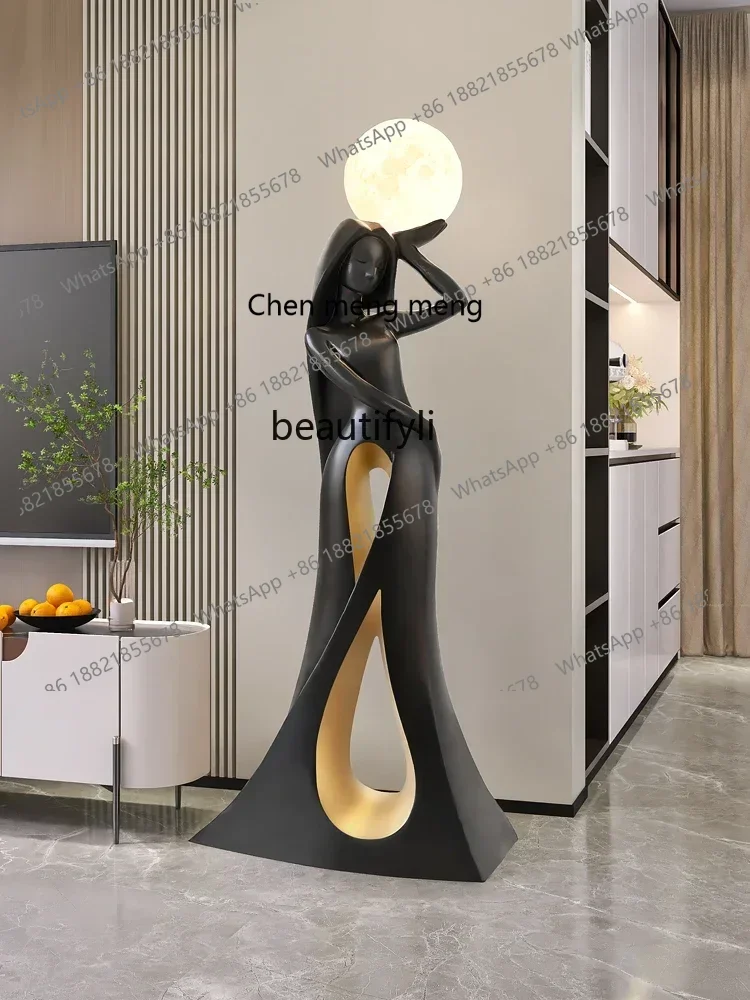 

xx1Abstract living room large art floor ornament light luxury fashion TV side decoration sofa side lamp housewarming gift