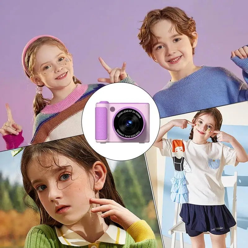 Cámara Digital para niños pequeños, cámara de vídeo HD para niños, diseño de cubierta volteante, juguetes educativos multifuncionales al aire libre para viajes