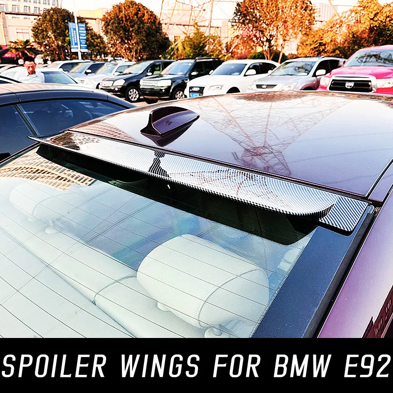 

For 2006-2013 BMW 3 Series E92 Coupe 2 Door 320i 325i Rear Window Roof Spoiler Wings Black Carbon Car Tuning Styling Accessories