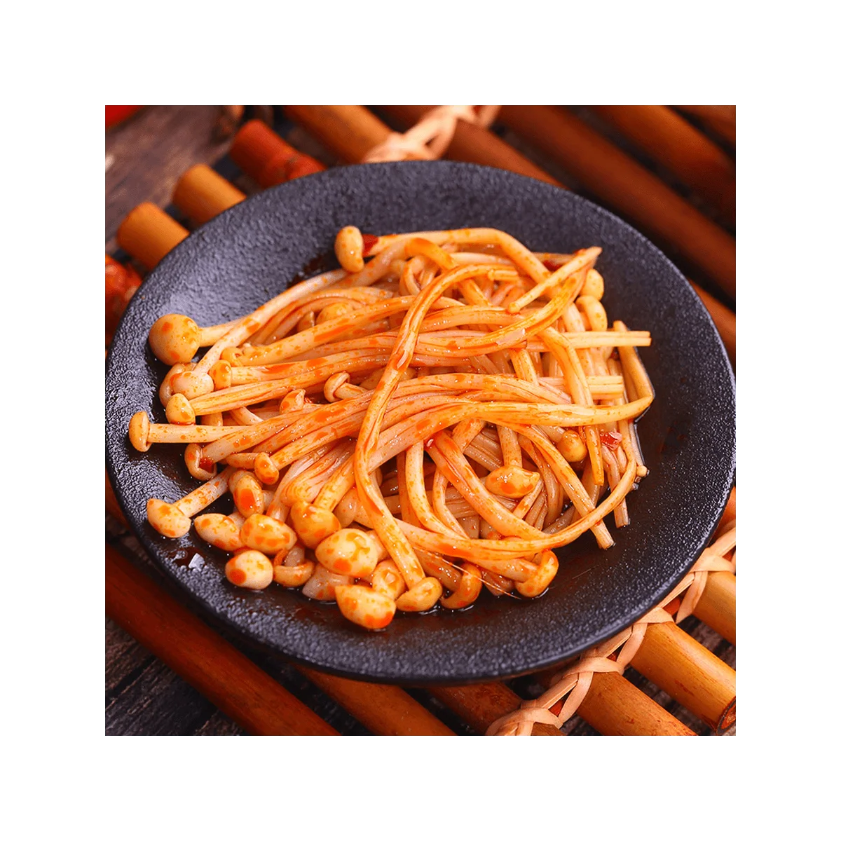 [8 confezioni] funghi Enoki sottaceto piccanti YUMEI, confezioni da 6.17 once * 8