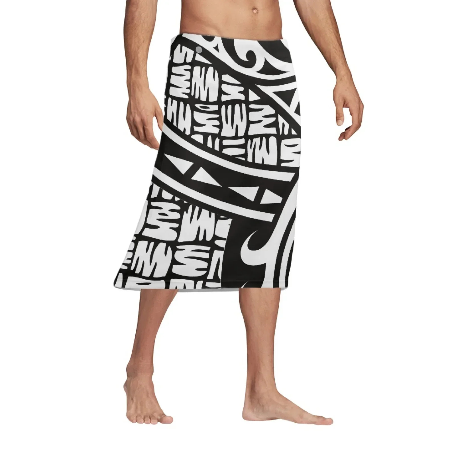Polynesian Tribal Samoan Totem Tattoo Samoa Prints New Summer Mens Art Vintage Tattoo Prints Short Skirt Loose Streetwear Skirts