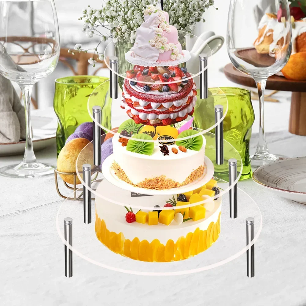 Acrylic Cake Stand Cake Holder Plate Cupcake Stand Dessert Table Display Set Cupcake Holder Plate Birthday Party Decoration